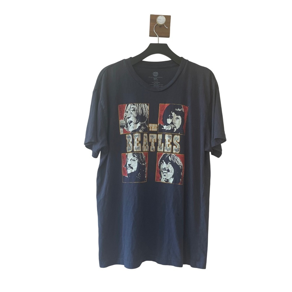 The Beatles Band T Shirt Group Photo Graphic Print Music Tee Adult M/L